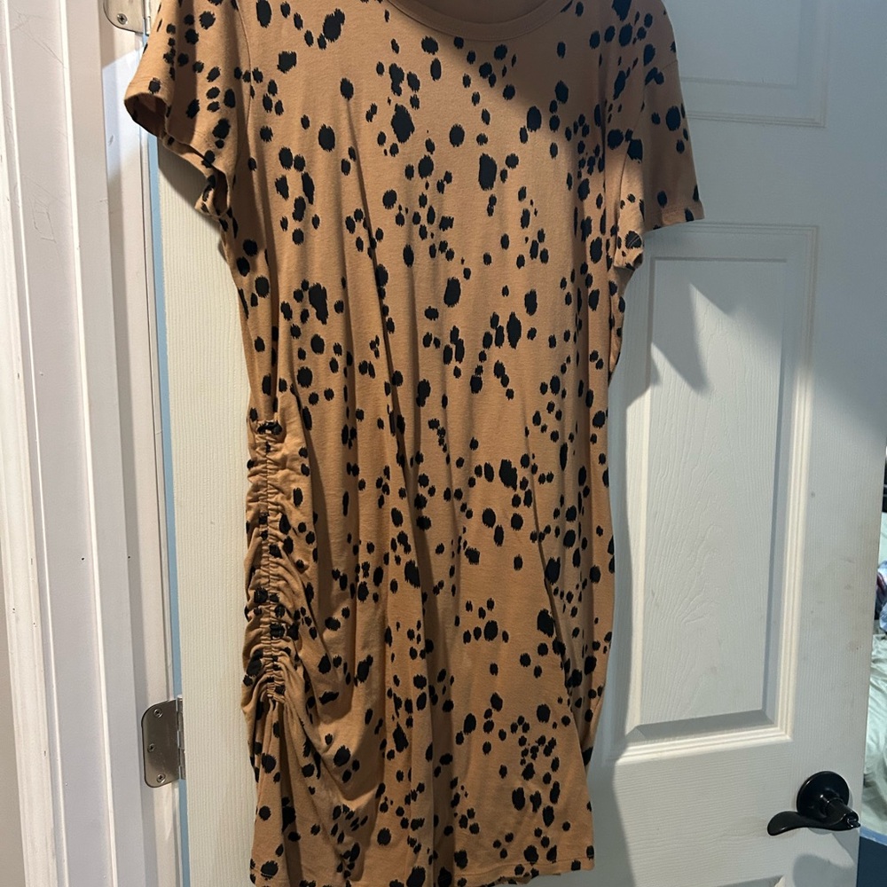 Maurices Tan and Black Midi Dress
